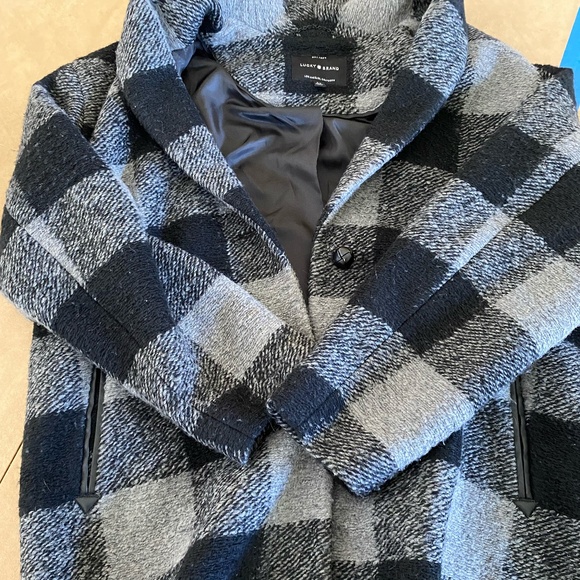 LUCKY BRAND GREY/BLACK BUFFALO CHECK COAT - Picture 5 of 7